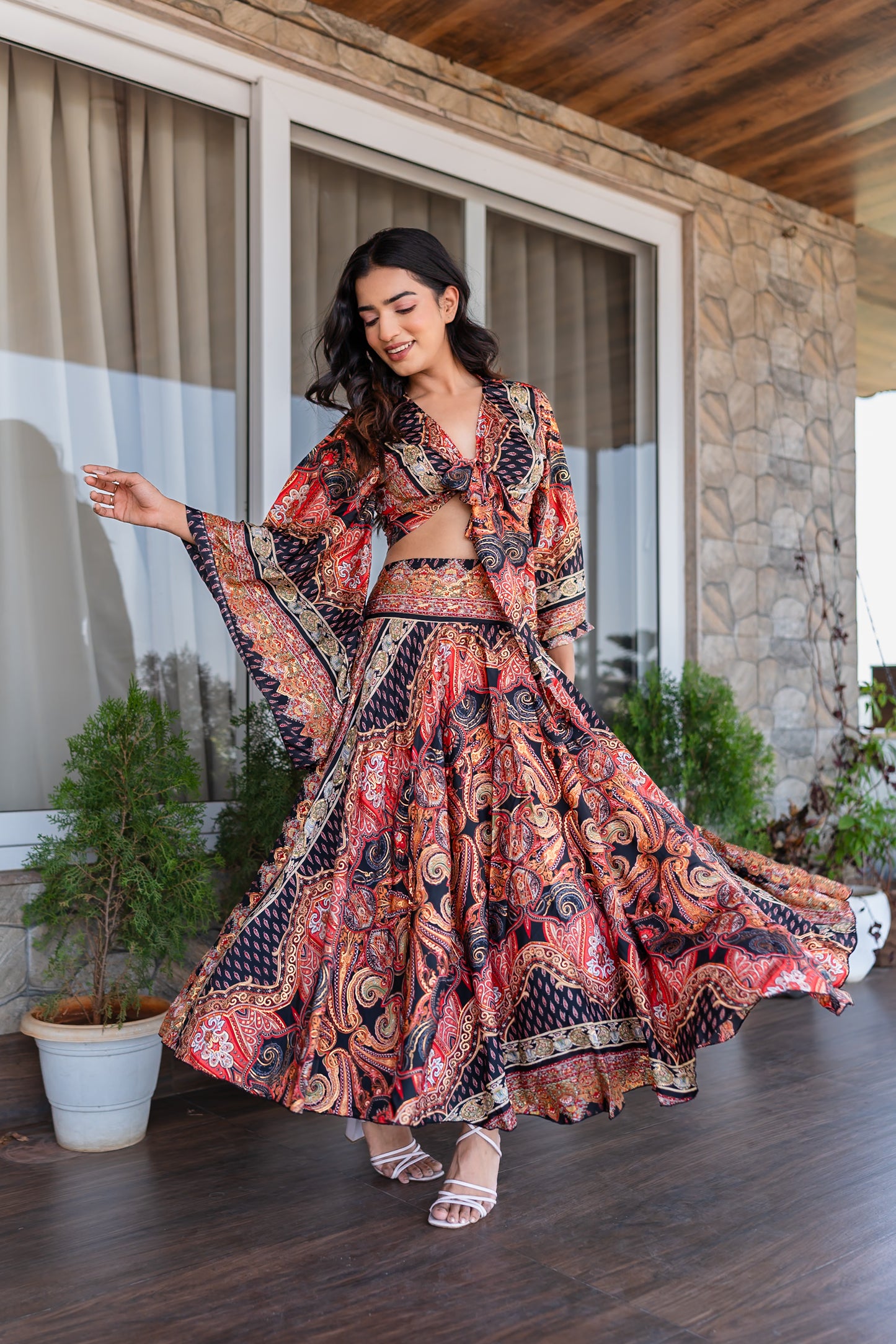 Black Gold Lehenga Set