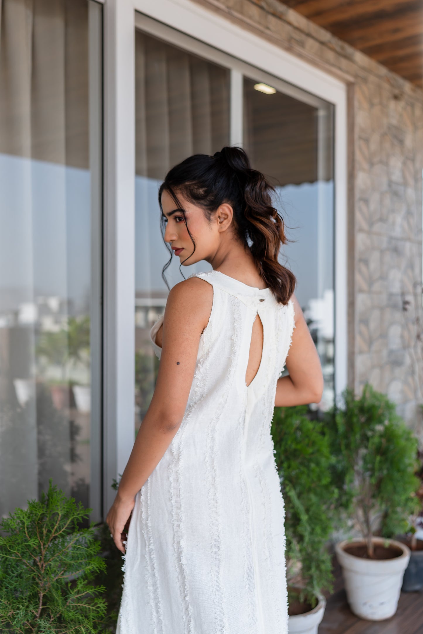 White Necklace Dress