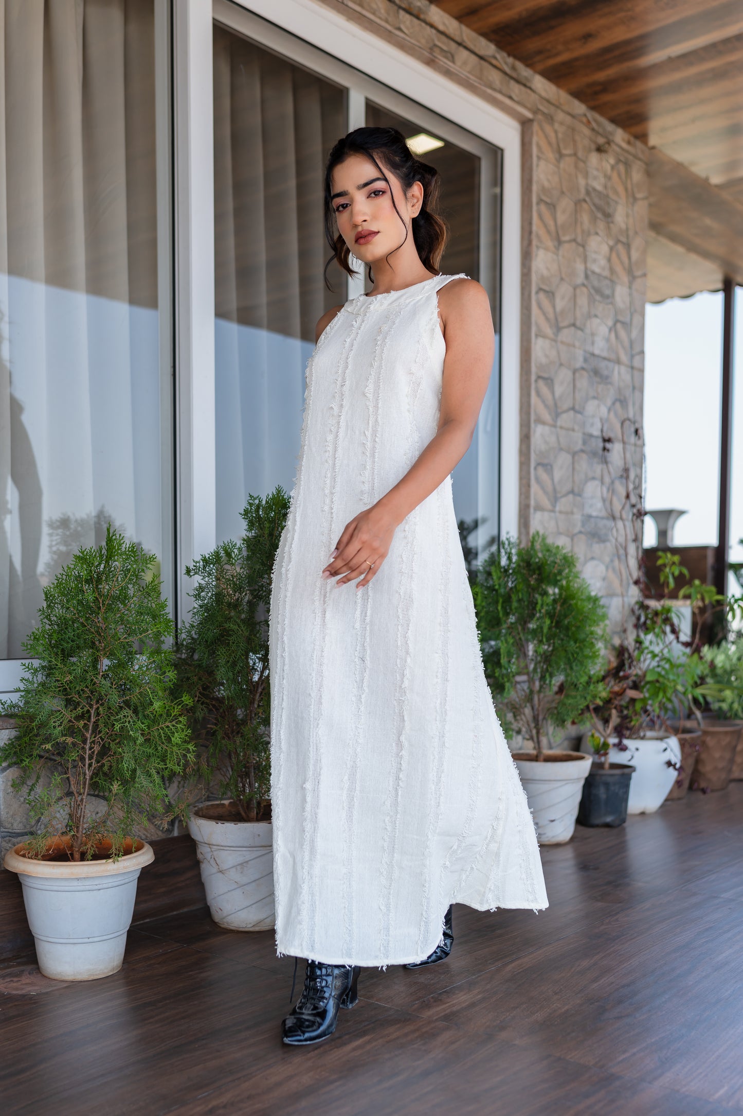 White Necklace Dress