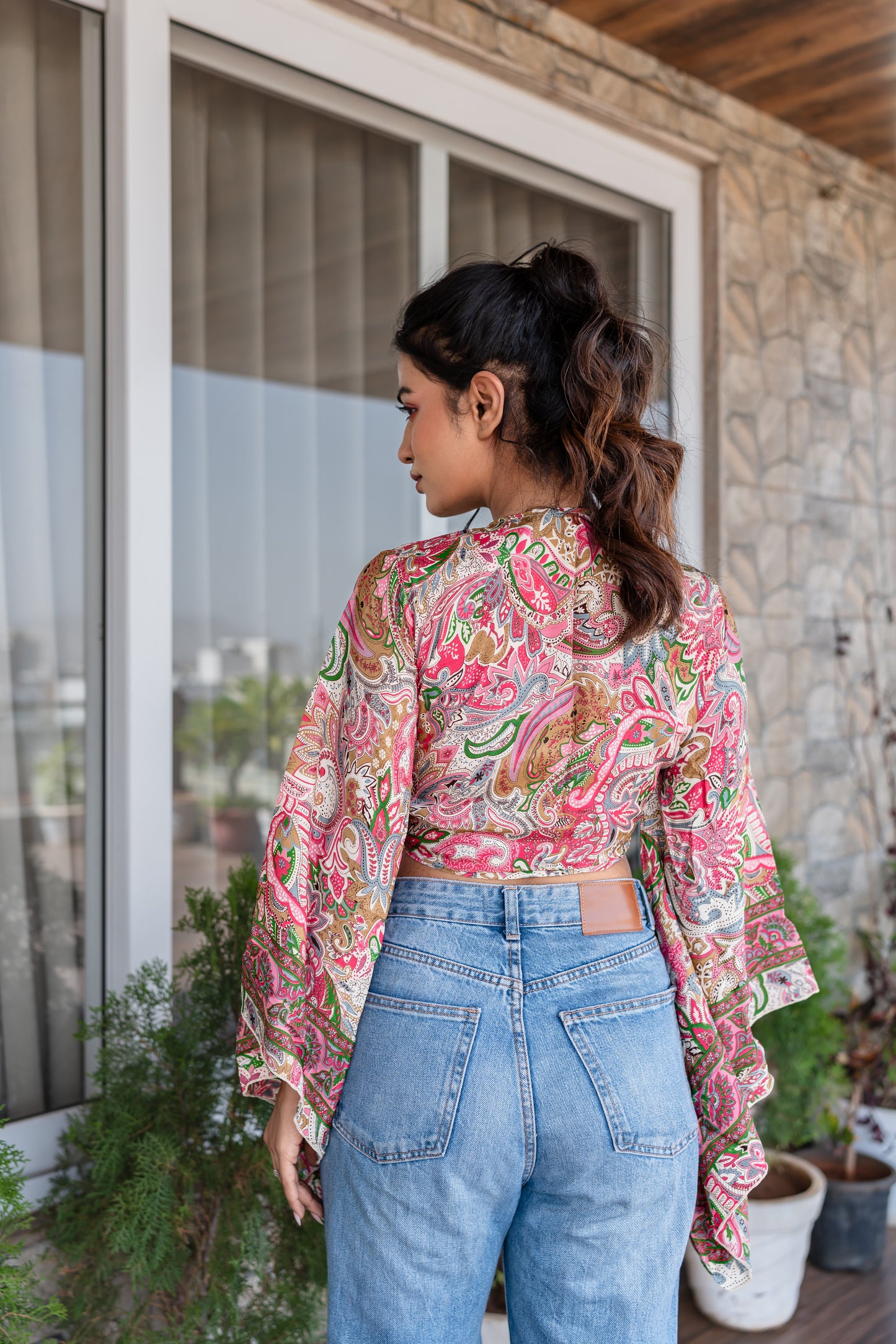 White Boho Wrap Top